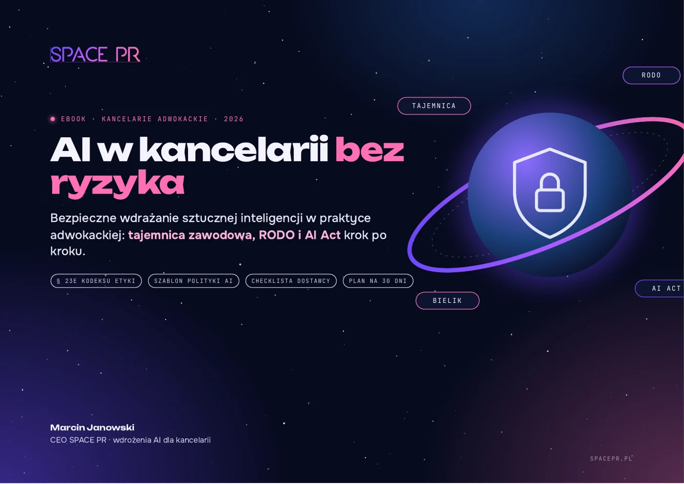Okładka ebooka „AI w kancelarii bez ryzyka”